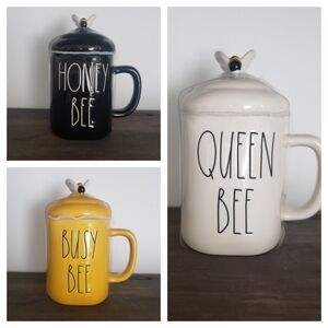 Rae Dunn Bee Mugs-Queen Bee, Busy Bee, Honey Bee